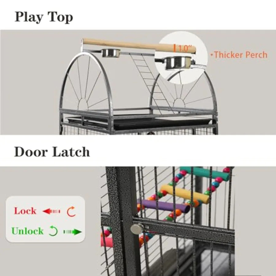 Pine Wood Bird Cage Flight Cage for Parrots and Birds