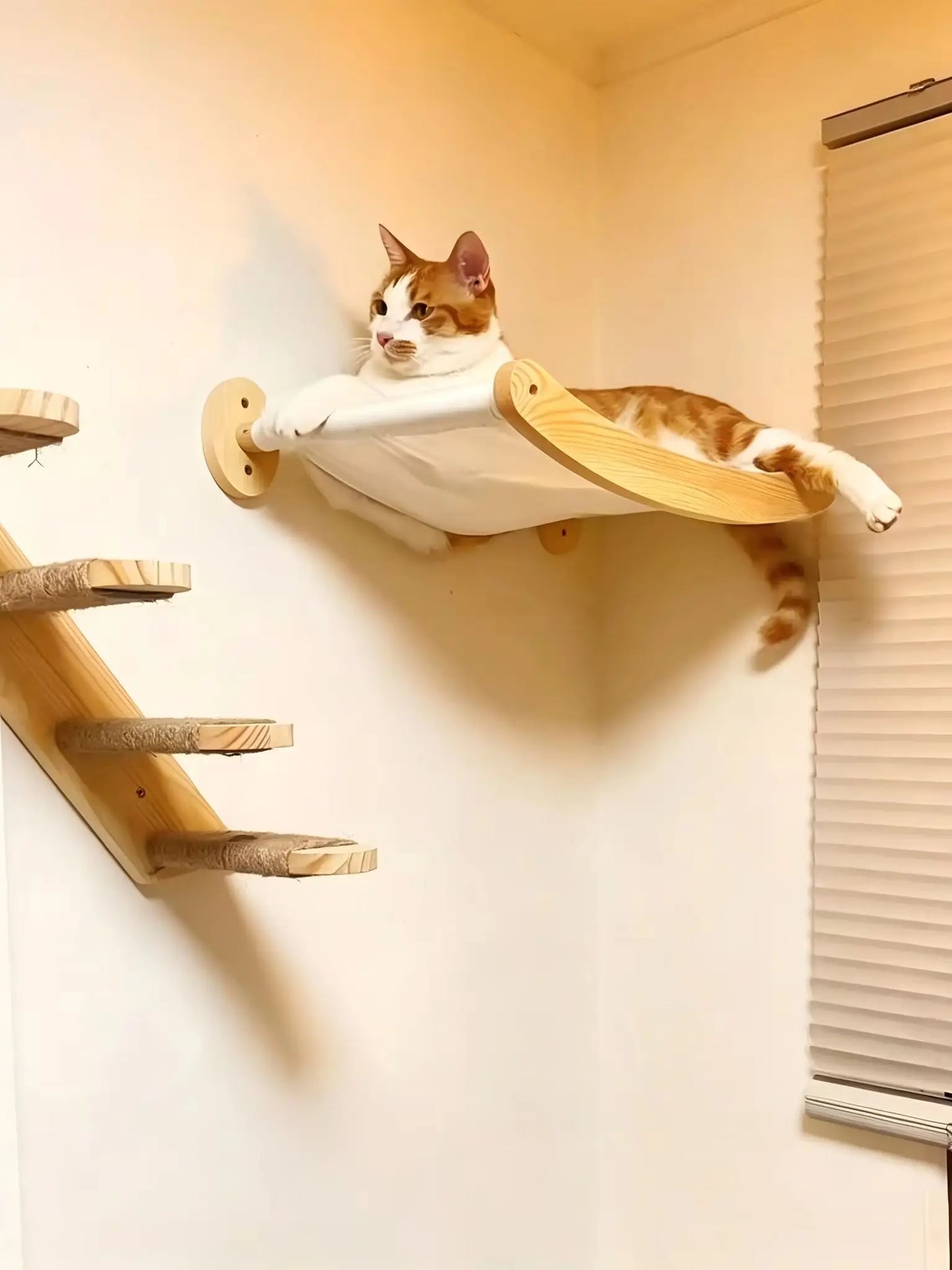Wall Mounted Cat Rope Bridge With Sisal Climbing For Cats