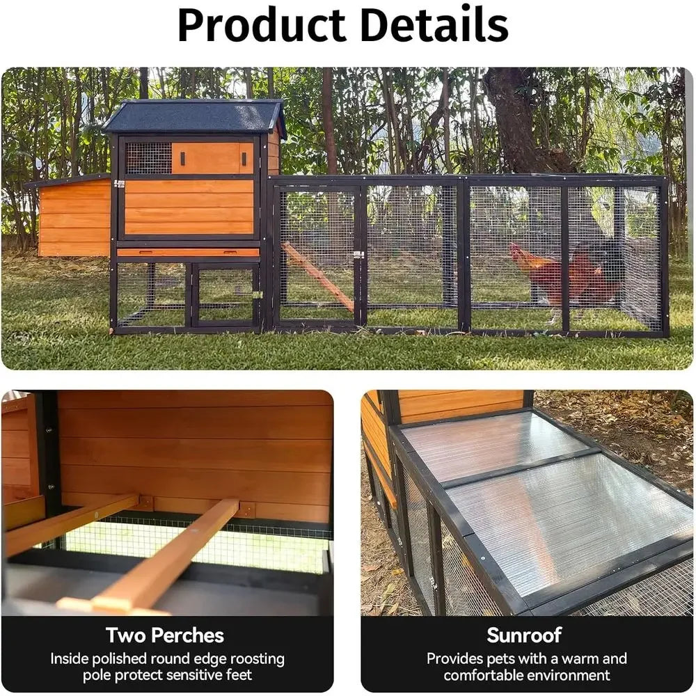 Wooden Chicken Coop For Three To Six Chickens In Backyard