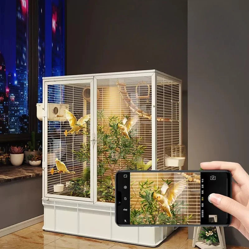 Stainless Steel Bird Cages For Canaries And Finches Indoor Aviary
