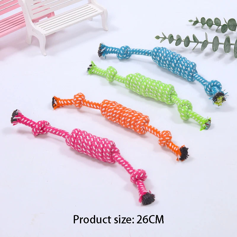 VZZ Interactive Cotton Rope Dog Ball Chew Toy Puppy