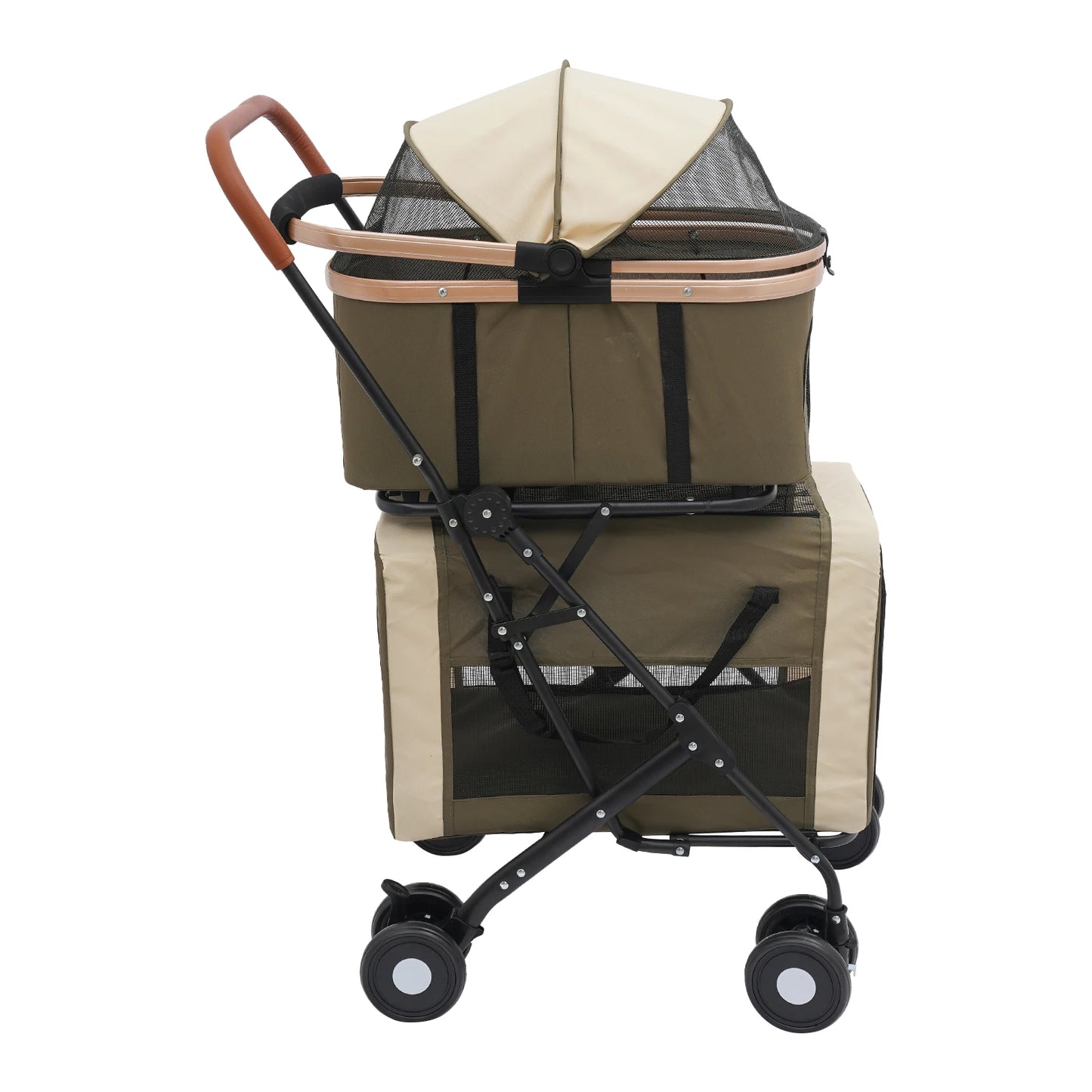 3 In 1 Heavy Duty Pet Stroller With Carriers 77Lbs