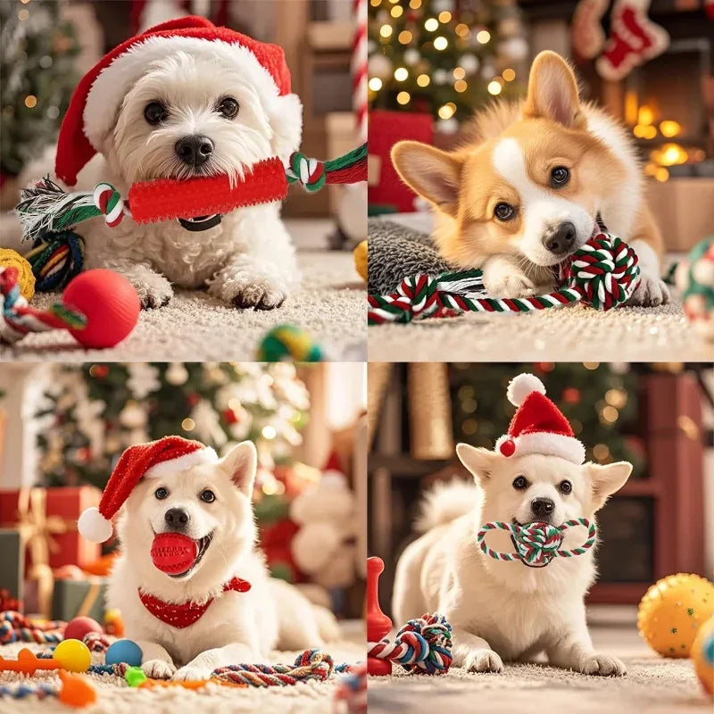 Christmas Dog Toys 15 Pack Chew Toys For Teething Puppies