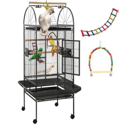 Pine Wood Bird Cage Flight Cage for Parrots and Birds