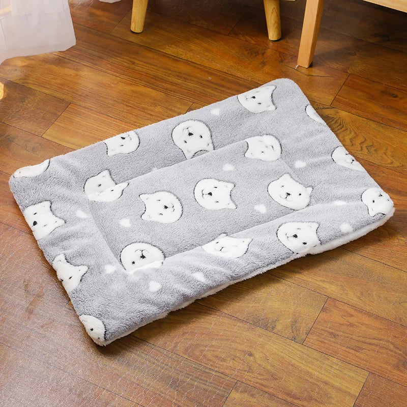 Breathable Flannel Cat Mat Thick Cushioned Sleeping Bed For Small Pets