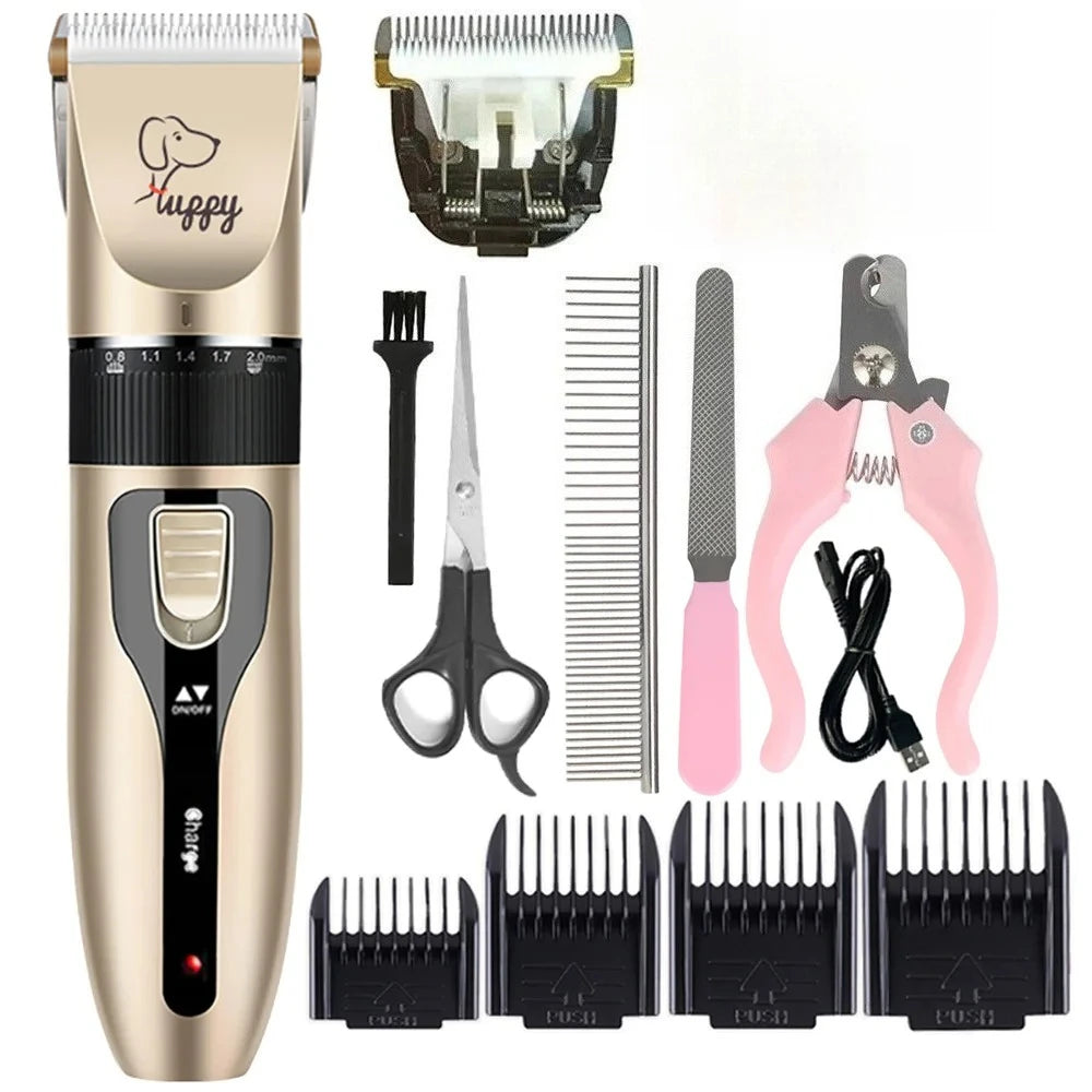 Cordless Pet Hair Clipper Kit For Dogs Cats Rabbits Grooming