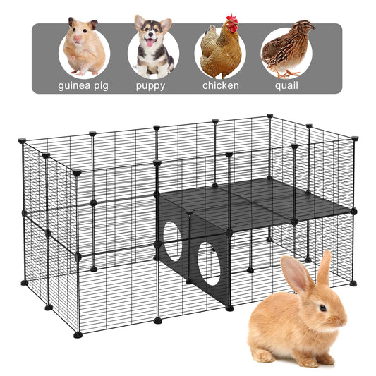 Portable Metal Small Animal Playpen For Guinea Pigs And Rabbits