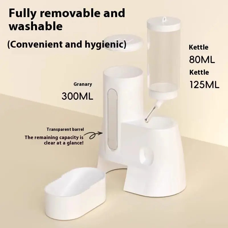 Automatic Hamster Feeder And Waterer Dispenser With Large Capacity