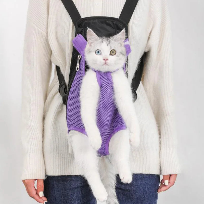 Adjustable Cat And Small Dog Carrier Backpack For Outdoor Travel