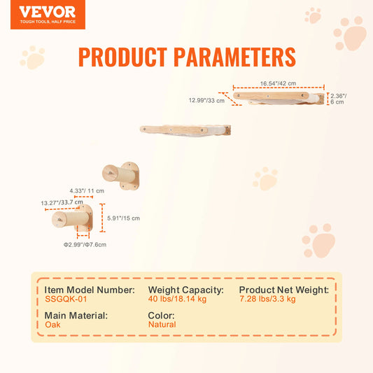 SucceBuy Cat Wall Shelves And Perches With Jumping Boards