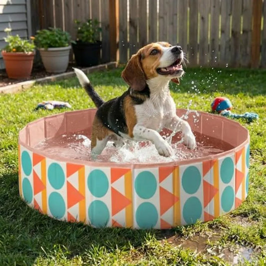 Foldable Dog Pool Portable Heavy-Duty Plastic Puppy Bathing Pool